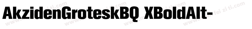 AkzidenGroteskBQ XBoldAlt字体转换